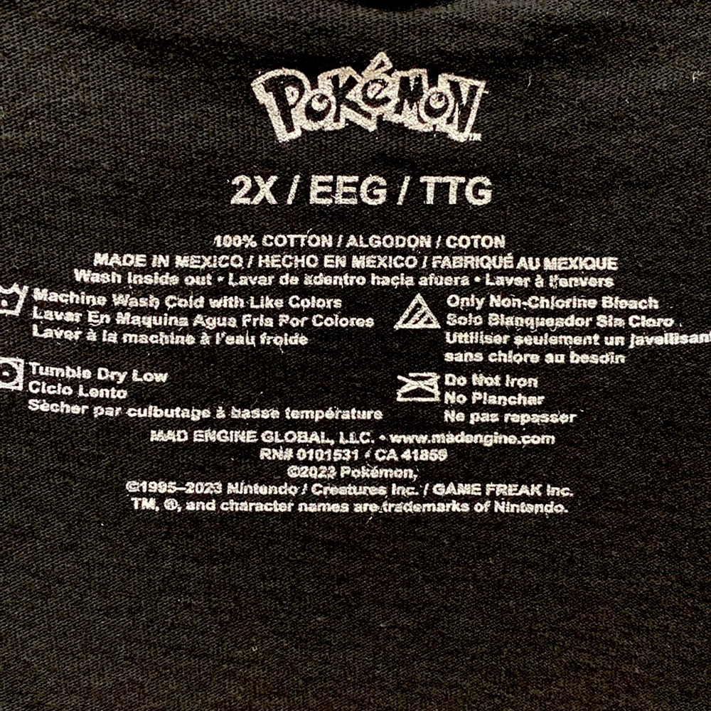 Gengar Pokemon Graphic Crop Top T-Shirt - Size Extra Extra Large XXL - NWT - Picture 3 of 3